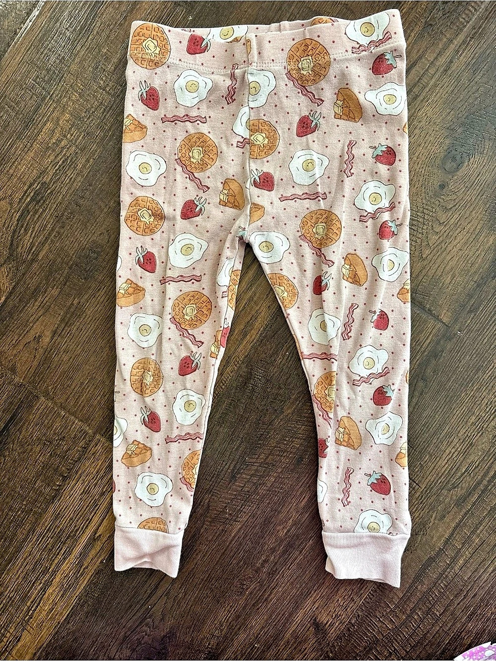 No Boundaries Baby Cotton Pajama Pants Pink & White 2T